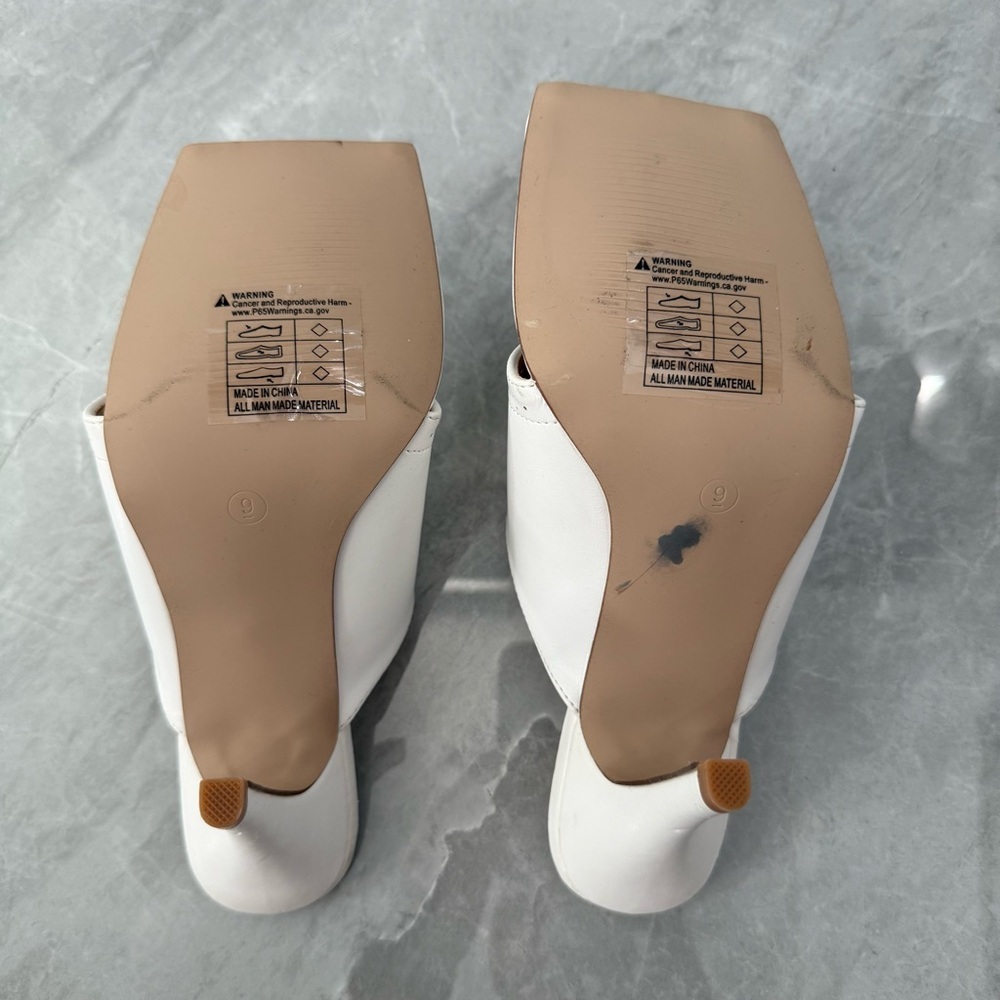 NWOT Women’s Rampage Frida Square Open Toe Mule Heel Thong Sandals Size 9 - Picture 11 of 13